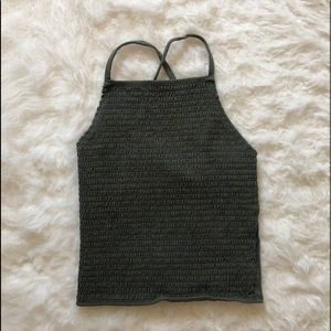 olive green tank top